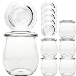 WECK-Mini-Tulpenglas 220 ml + Glasdeckel, 6er Set