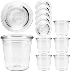 WECK-Sturzglas 290 ml hoch + Glasdeckel, 6er Set