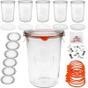 WECK-Sturzglas 850 ml mit Klarsichtdeckel, 6er Set