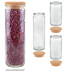 WECK-Zylinderglas mit Pilzkorken, 2 Größen