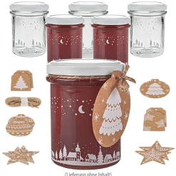 Weihnachtsglas 'Winterlandschaft', 6er Set