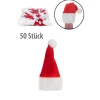 Weihnachtsmütze 5 x 10 cm, 50 Stück