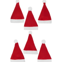 Weihnachtsmütze mittel, Filz,  6 Stück