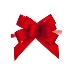 Ziehschleife Paperlook ca. 80 mm, rot, 10 Stück